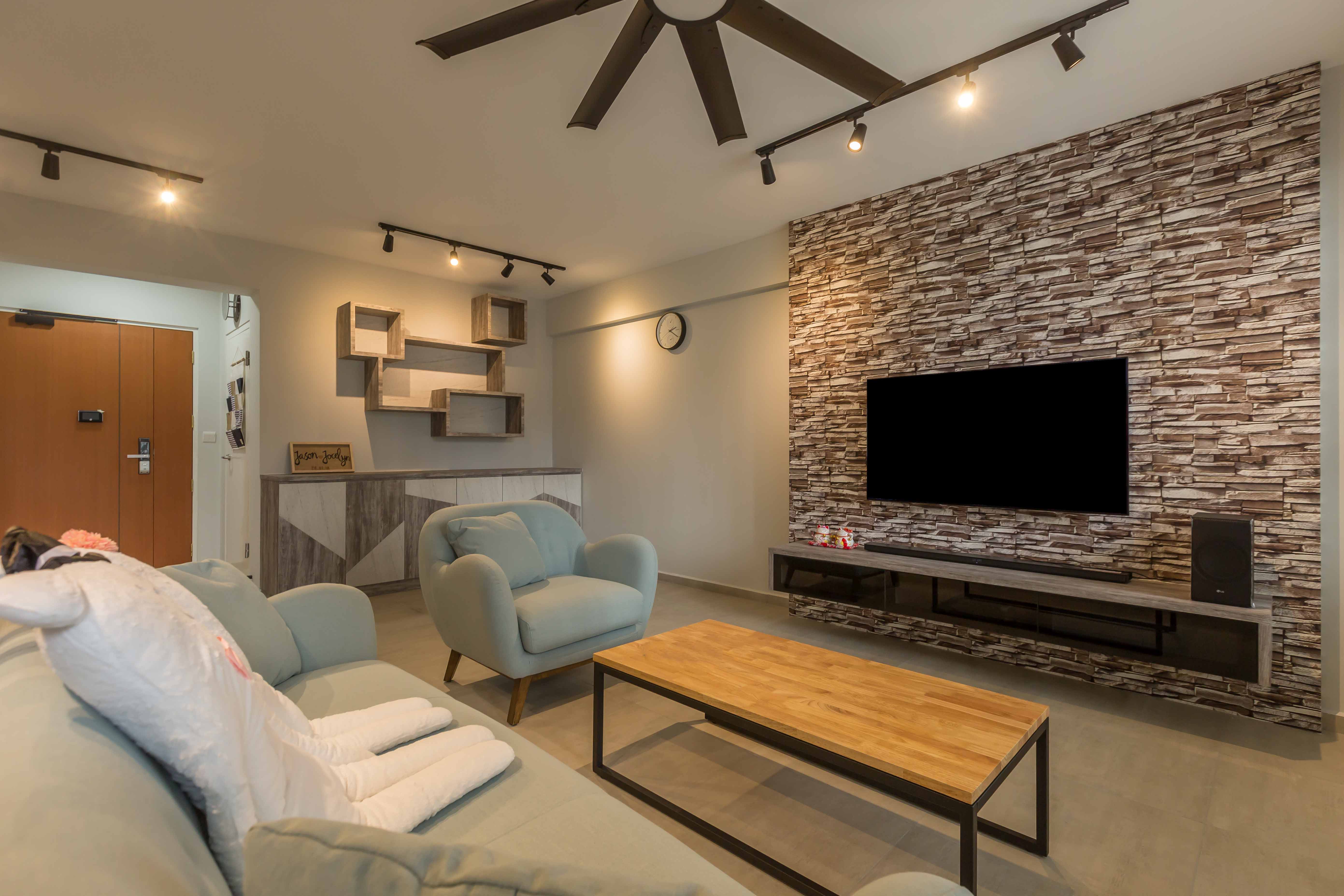 Scandinavian Design - Living Room - HDB 5 Room - Design by Image Creative Design Pte Ltd