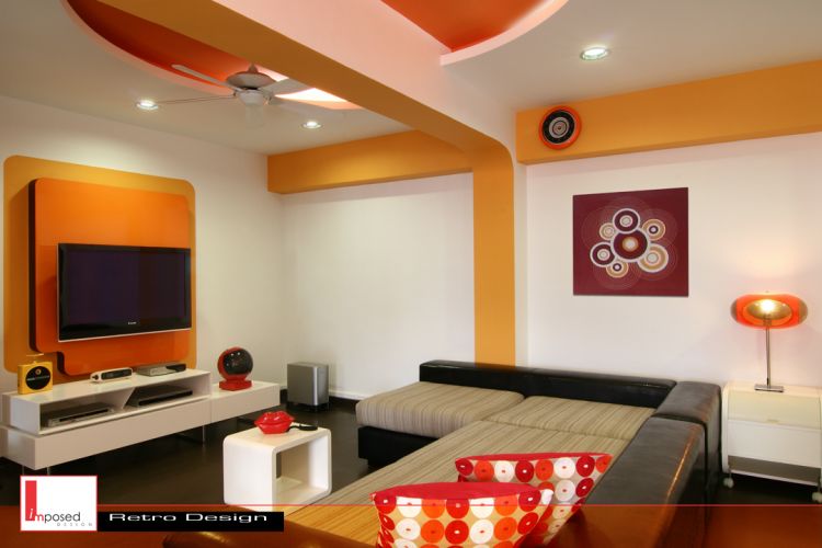 Retro Design - Living Room - HDB 4 Room - Design by Imposed Design
