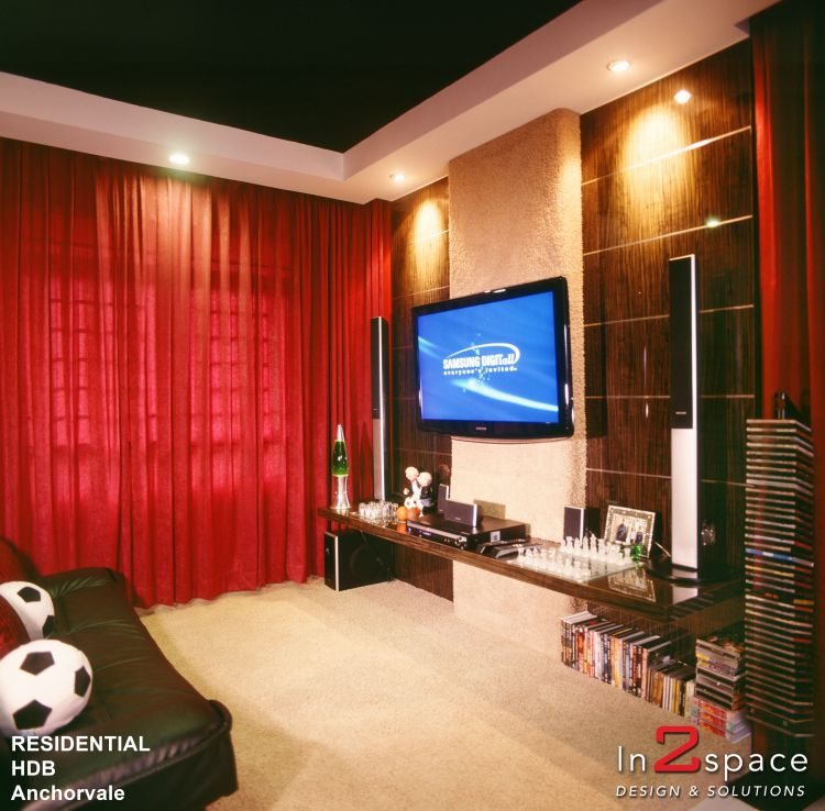 Eclectic, Modern Design - Entertainment Room - HDB Executive Apartment - Design by In2Space Interior Pte Ltd