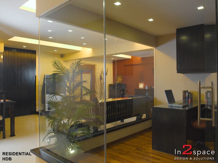 Modern, Resort, Tropical Design - Study Room - HDB Executive Apartment - Design by In2Space Interior Pte Ltd