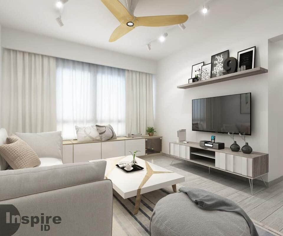 Minimalist, Scandinavian Design - Living Room - HDB 4 Room - Design by Inspire ID Group Pte Ltd