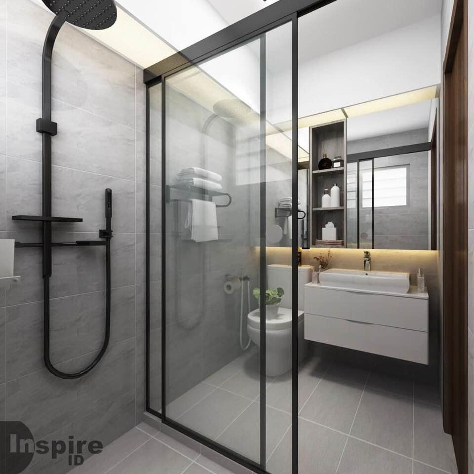 Minimalist, Scandinavian Design - Bathroom - HDB 4 Room - Design by Inspire ID Group Pte Ltd