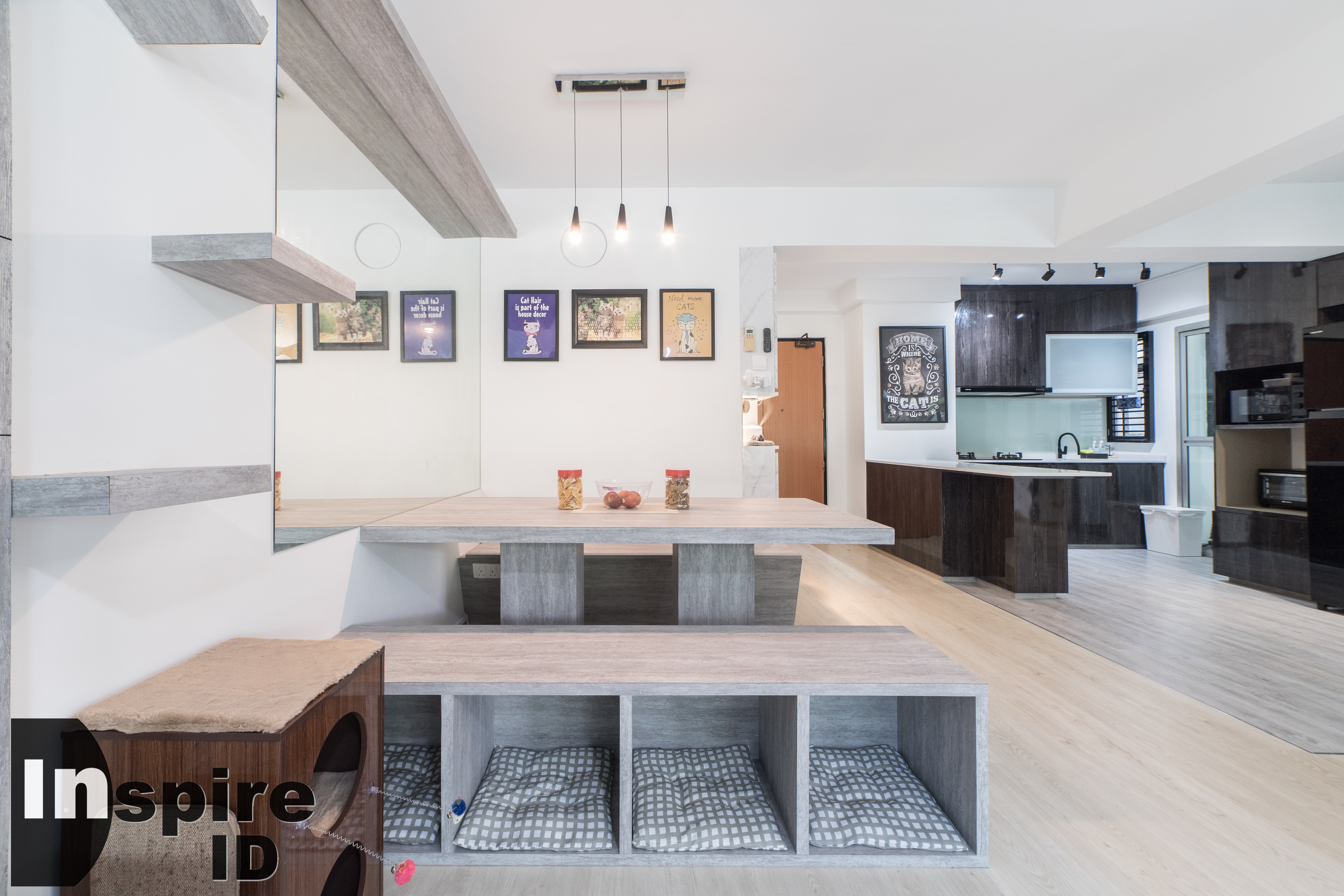 Industrial, Modern, Scandinavian Design - Dining Room - HDB 4 Room - Design by Inspire ID Group Pte Ltd