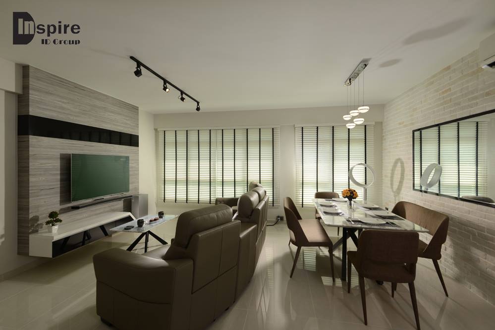 Contemporary, Modern Design - Living Room - HDB 5 Room - Design by Inspire ID Group Pte Ltd