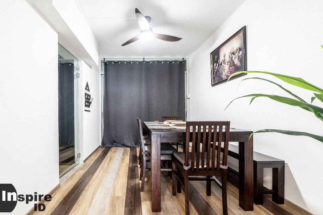 Country, Scandinavian Design - Dining Room - HDB Executive Apartment - Design by Inspire ID Group Pte Ltd