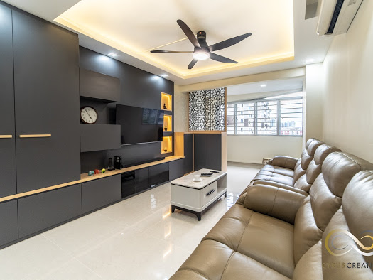 Modern Design - Living Room - HDB Executive Apartment - Design by Inspire ID Group Pte Ltd