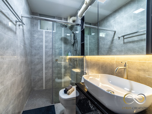 Modern Design - Bathroom - HDB Executive Apartment - Design by Inspire ID Group Pte Ltd