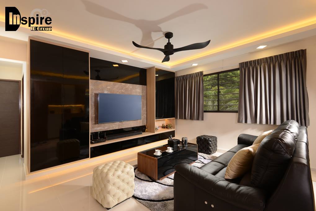 Contemporary, Modern Design - Living Room - HDB 4 Room - Design by Inspire ID Group Pte Ltd