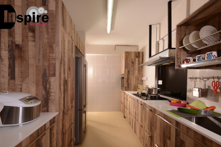 Industrial, Scandinavian Design - Kitchen - HDB 4 Room - Design by Inspire ID Group Pte Ltd
