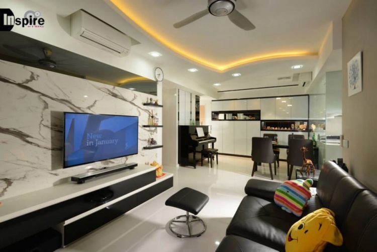 Contemporary, Modern Design - Living Room - Condominium - Design by Inspire ID Group Pte Ltd