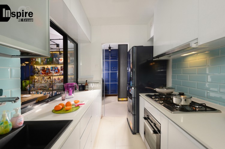 Industrial, Modern Design - Kitchen - HDB 4 Room - Design by Inspire ID Group Pte Ltd