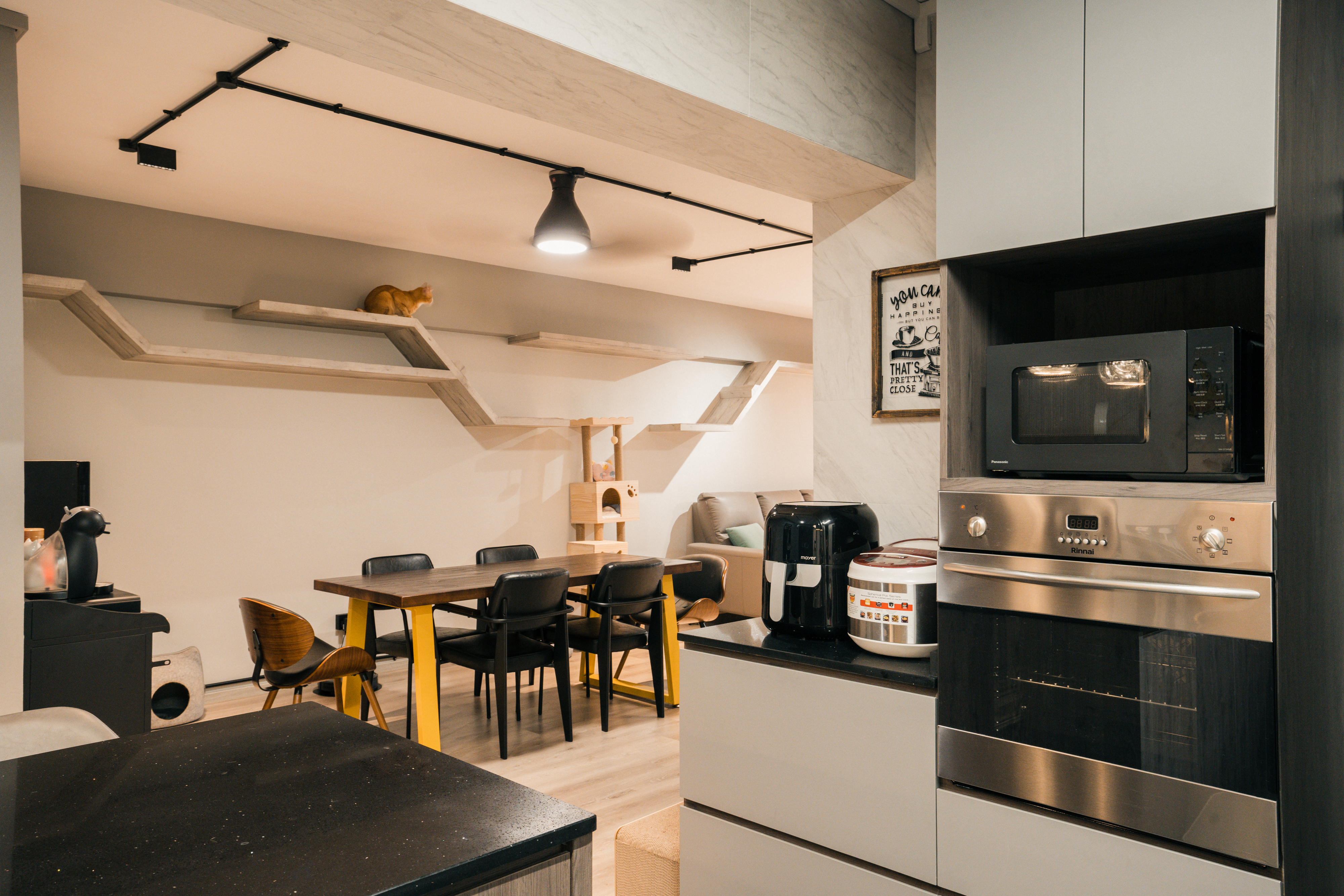 Industrial, Modern Design - Kitchen - HDB 5 Room - Design by Interior Artist Pte Ltd