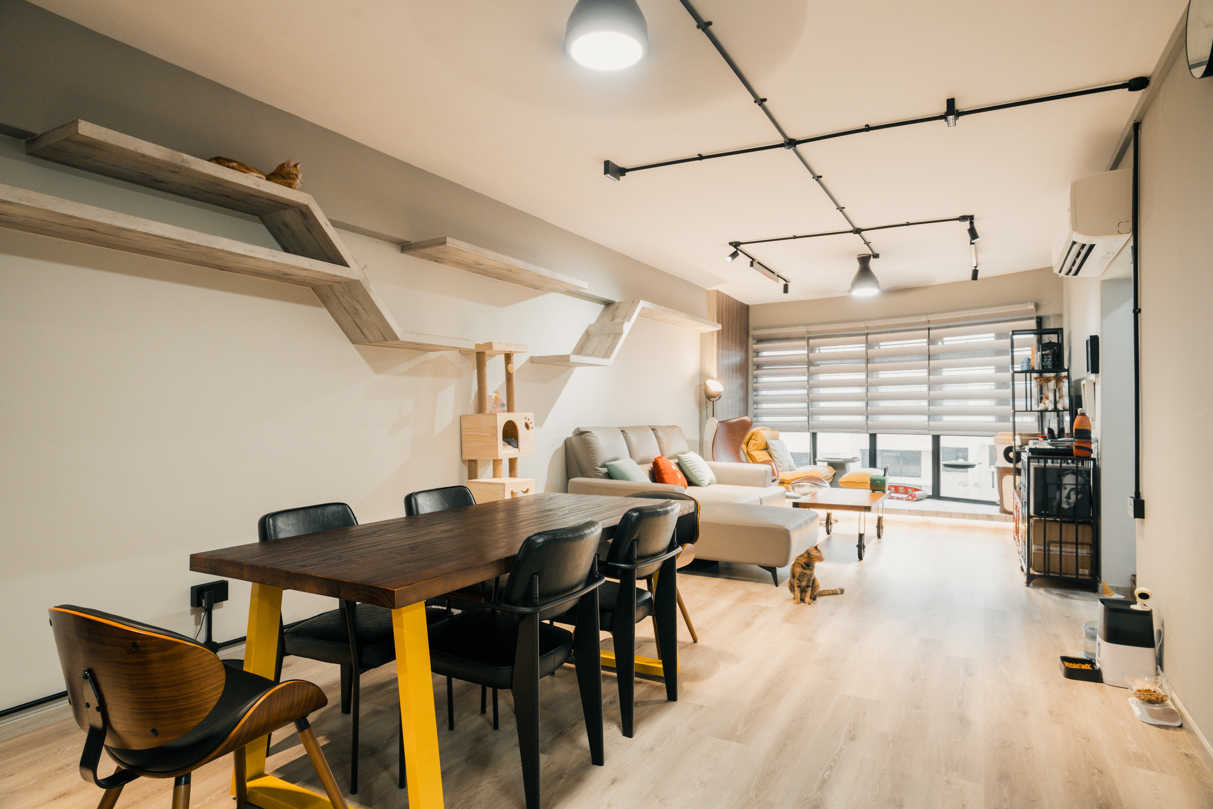 Industrial, Modern Design - Dining Room - HDB 5 Room - Design by Interior Artist Pte Ltd