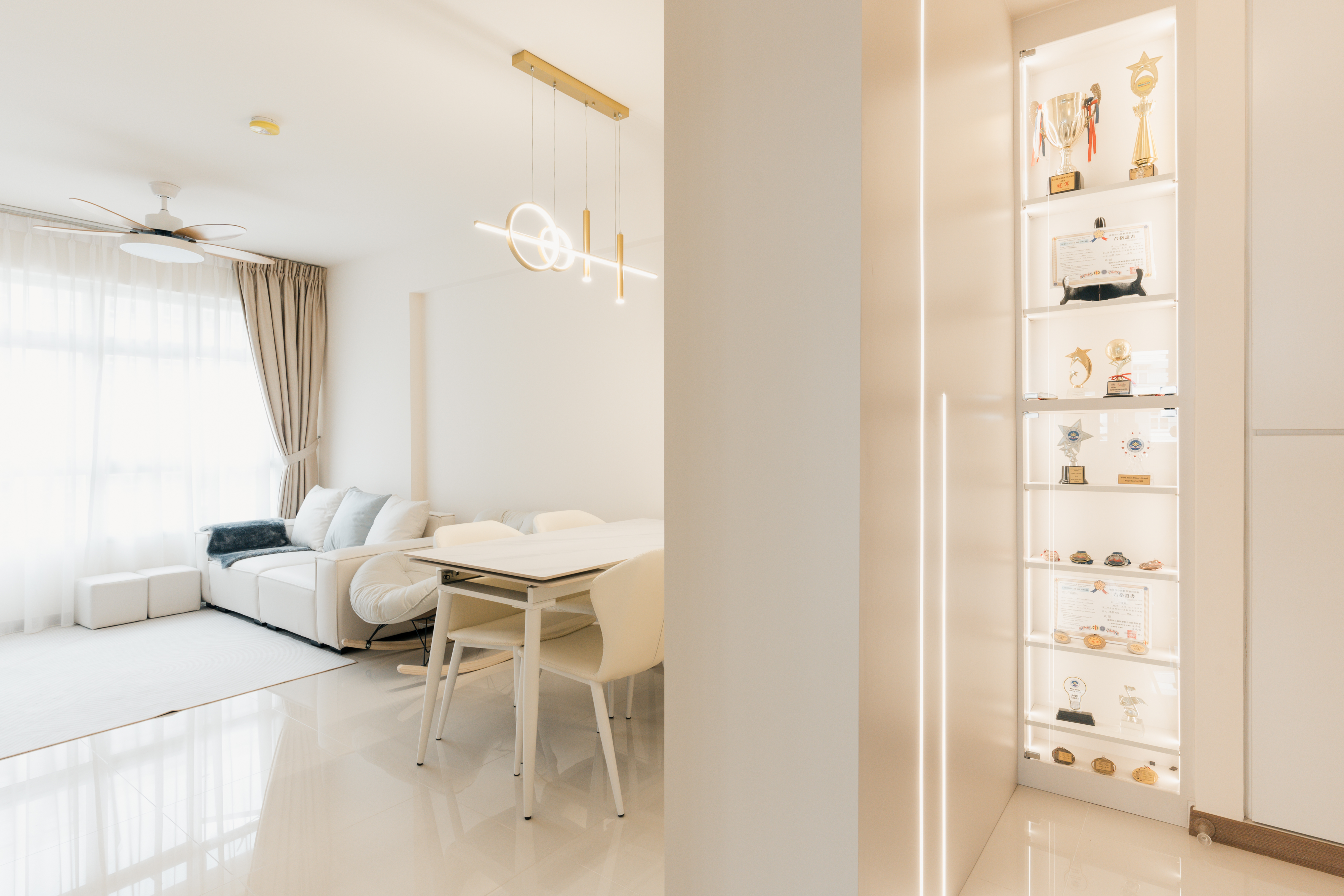 Contemporary, Minimalist Design - Living Room - HDB 4 Room - Design by Interior Artist Pte Ltd