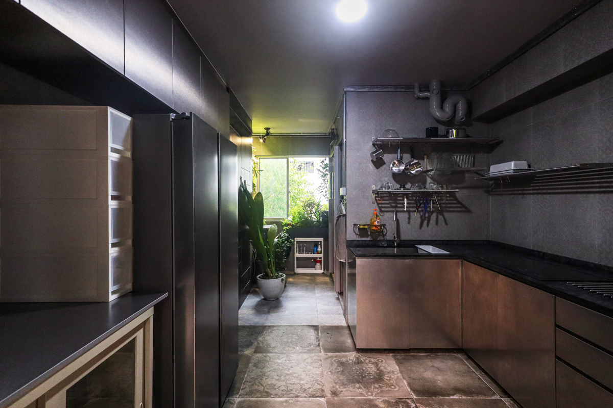 Resort, Rustic, Tropical Design - Kitchen - HDB 4 Room - Design by Interior Empire Pte Ltd