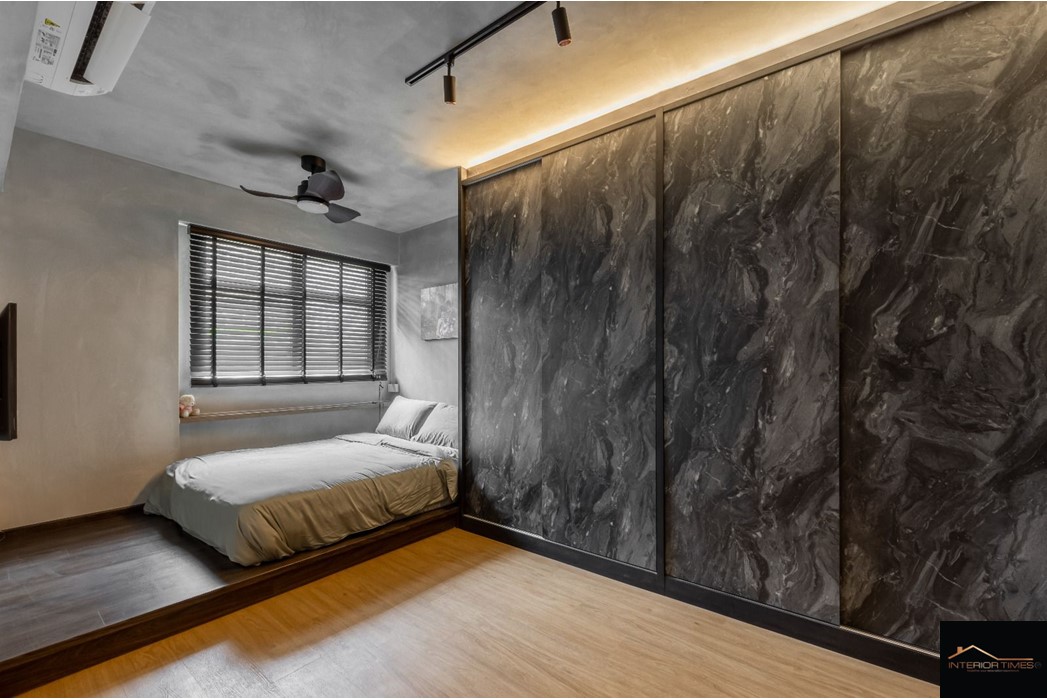 Industrial Design - Bedroom - HDB 5 Room - Design by Interior Times Design Pte Ltd