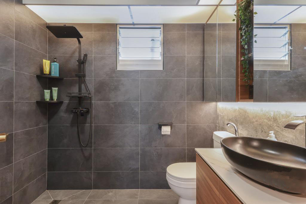 Industrial Design - Bathroom - HDB 4 Room - Design by Interior Times Design Pte Ltd