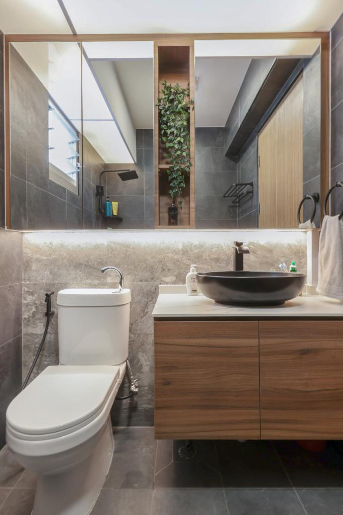 Industrial Design - Bathroom - HDB 4 Room - Design by Interior Times Design Pte Ltd