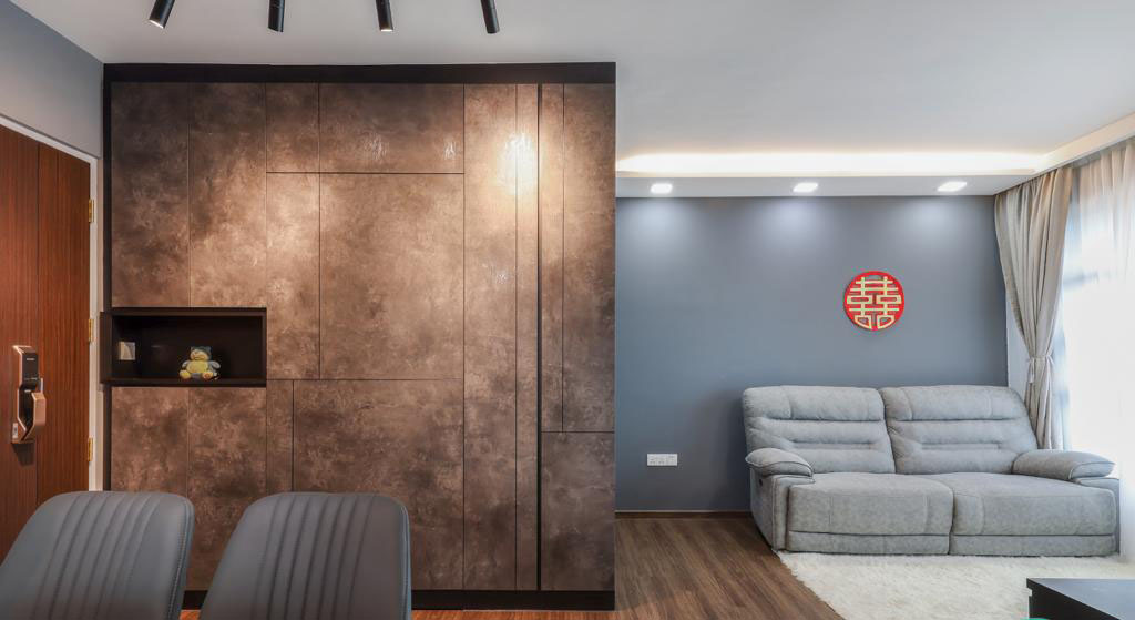 Industrial Design - Living Room - HDB 4 Room - Design by Interior Times Design Pte Ltd