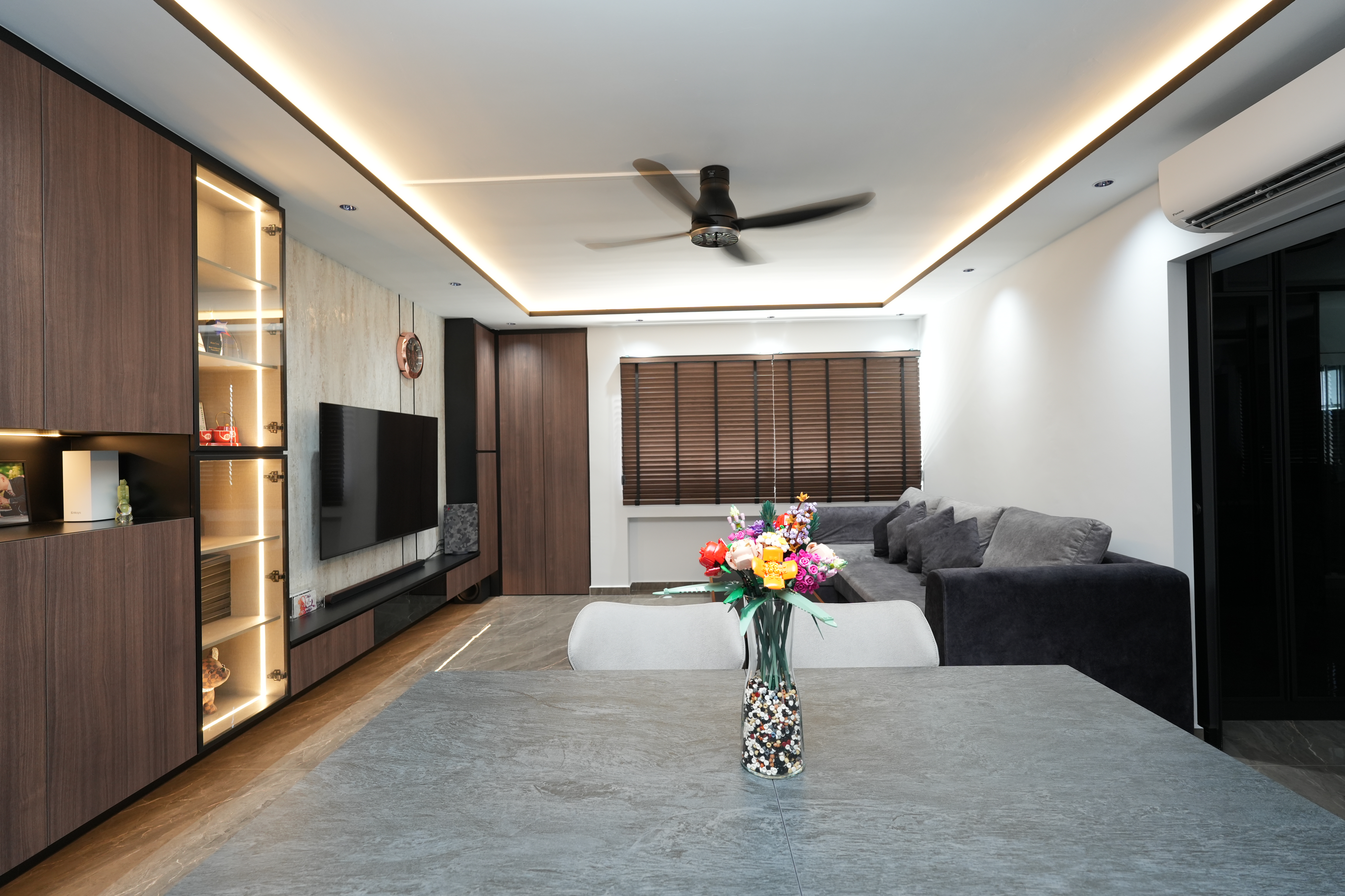 Contemporary, Modern Design - Living Room - HDB 4 Room - Design by Interior Times Design Pte Ltd