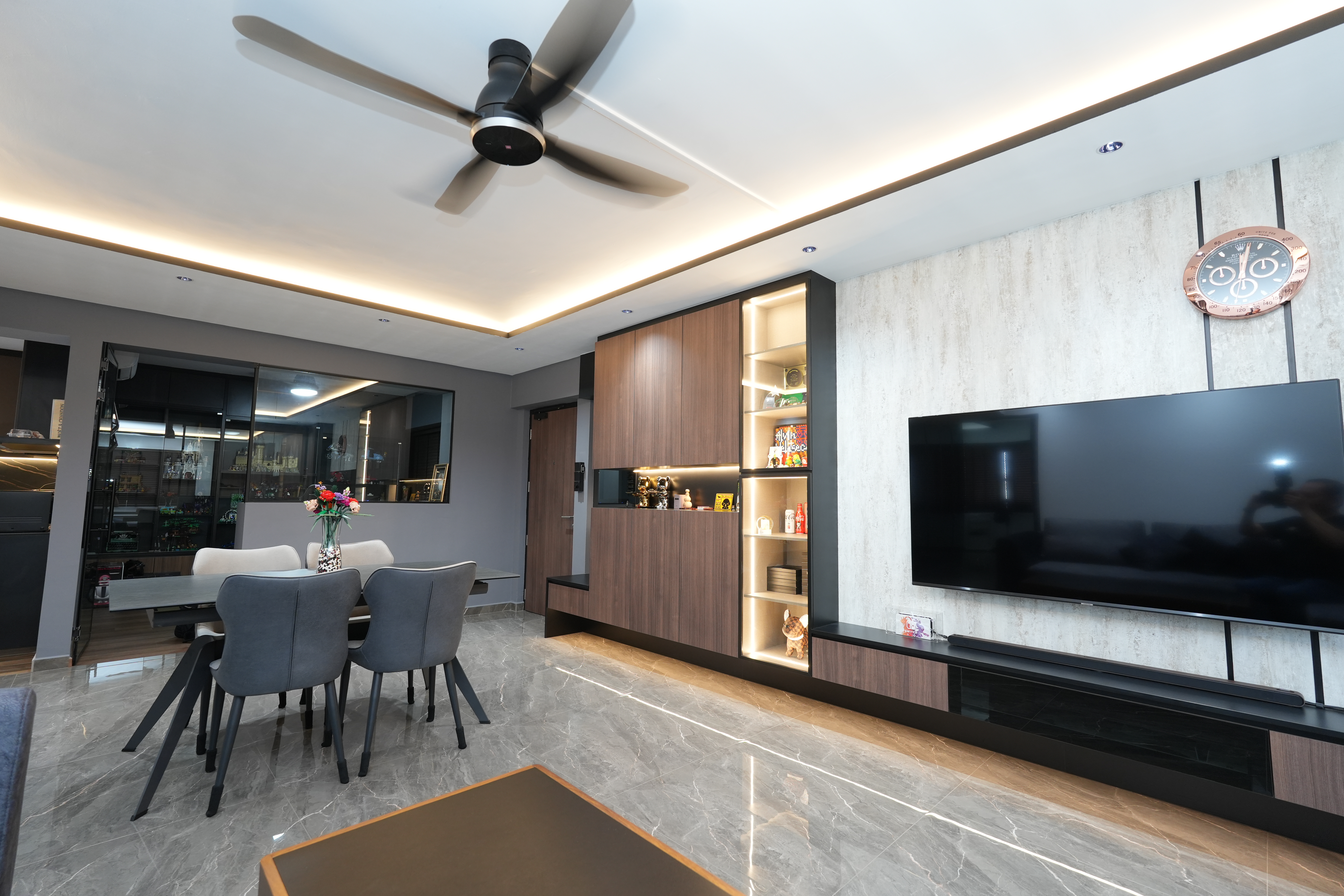 Contemporary, Modern Design - Living Room - HDB 4 Room - Design by Interior Times Design Pte Ltd