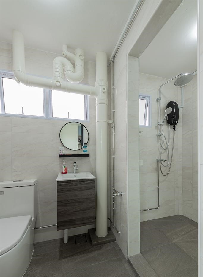 Contemporary Design - Bathroom - HDB Executive Apartment - Design by Interior Times Design Pte Ltd