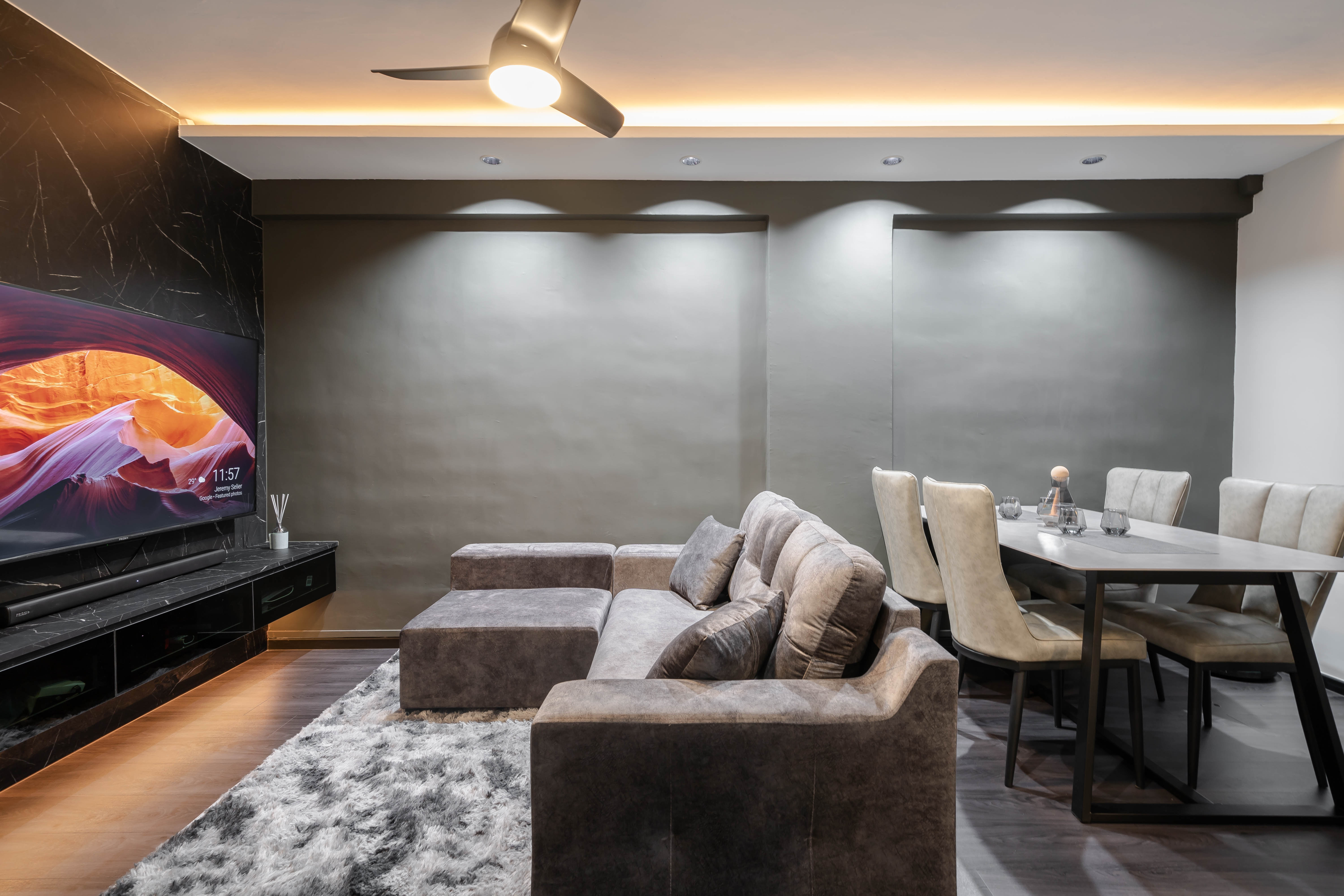 Contemporary, Modern Design - Living Room - HDB 3 Room - Design by Interior Times Design Pte Ltd