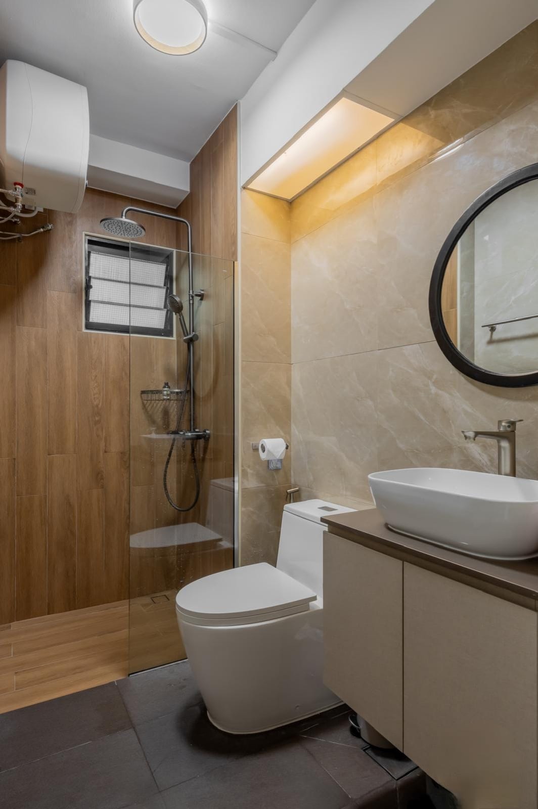 Modern Design - Bathroom - HDB 4 Room - Design by JD Interior Pte Ltd