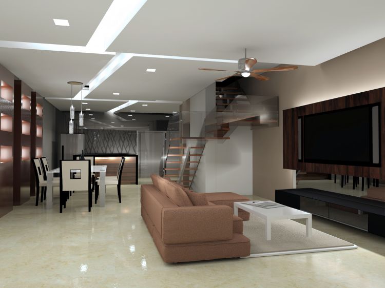 Contemporary, Minimalist Design - Living Room - Landed House - Design by JDB Design & Build Pte Ltd