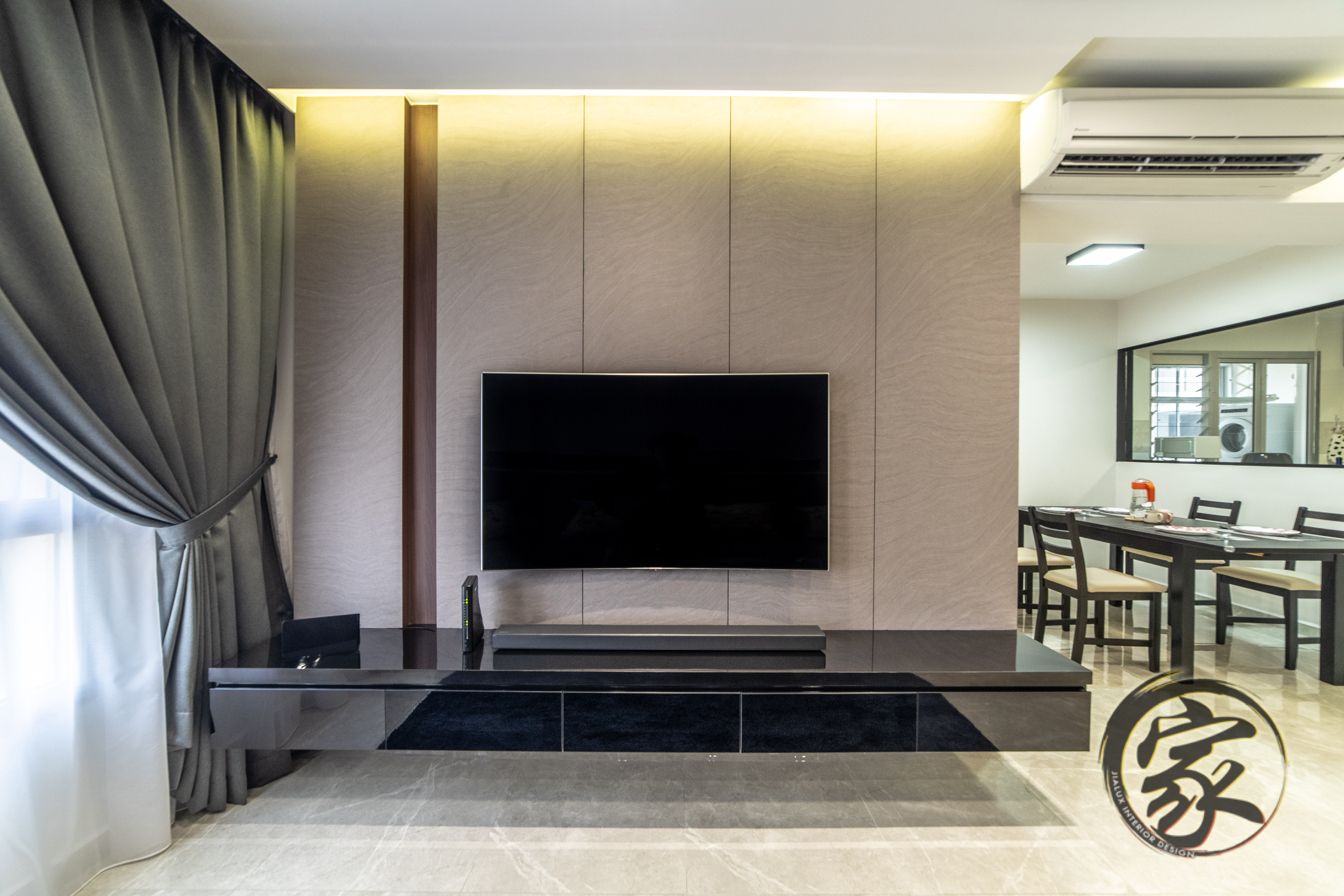 Contemporary, Modern Design - Living Room - HDB 5 Room - Design by Jialux Interior Pte Ltd