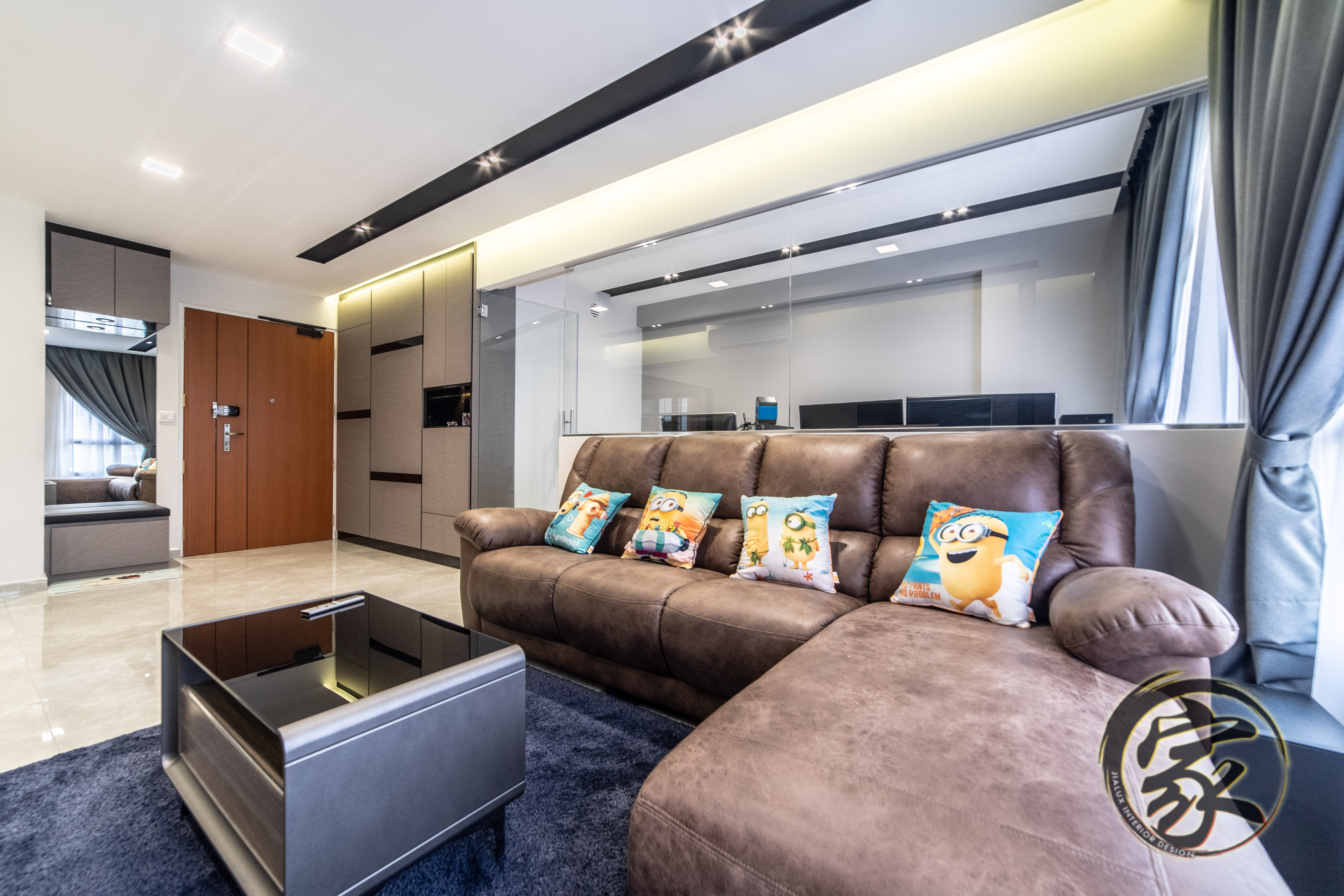 Contemporary, Modern Design - Living Room - HDB 5 Room - Design by Jialux Interior Pte Ltd