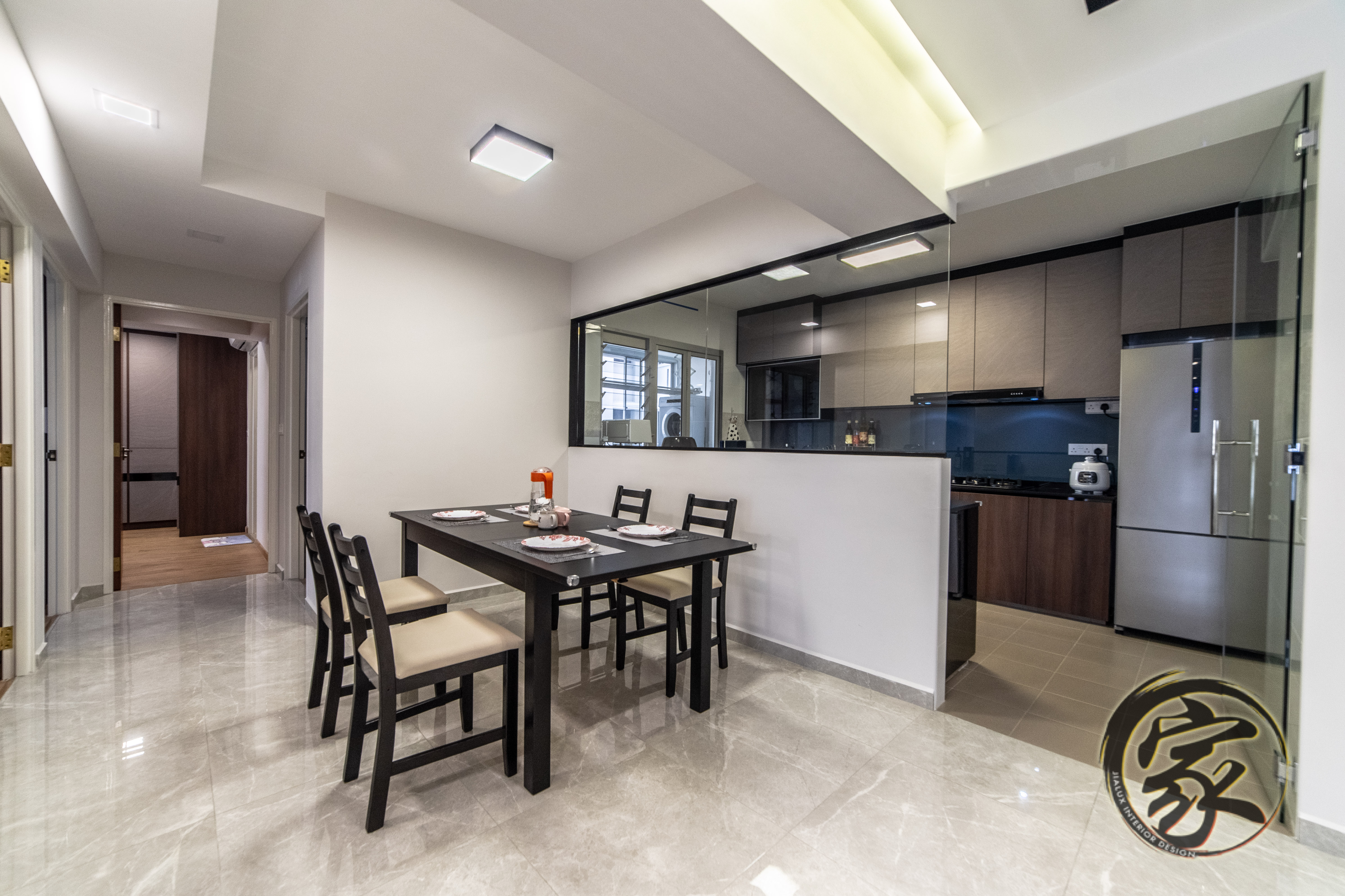 Contemporary, Modern Design - Dining Room - HDB 5 Room - Design by Jialux Interior Pte Ltd