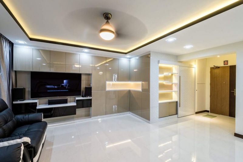 Contemporary Design - Living Room - HDB 5 Room - Design by Jialux Interior Pte Ltd