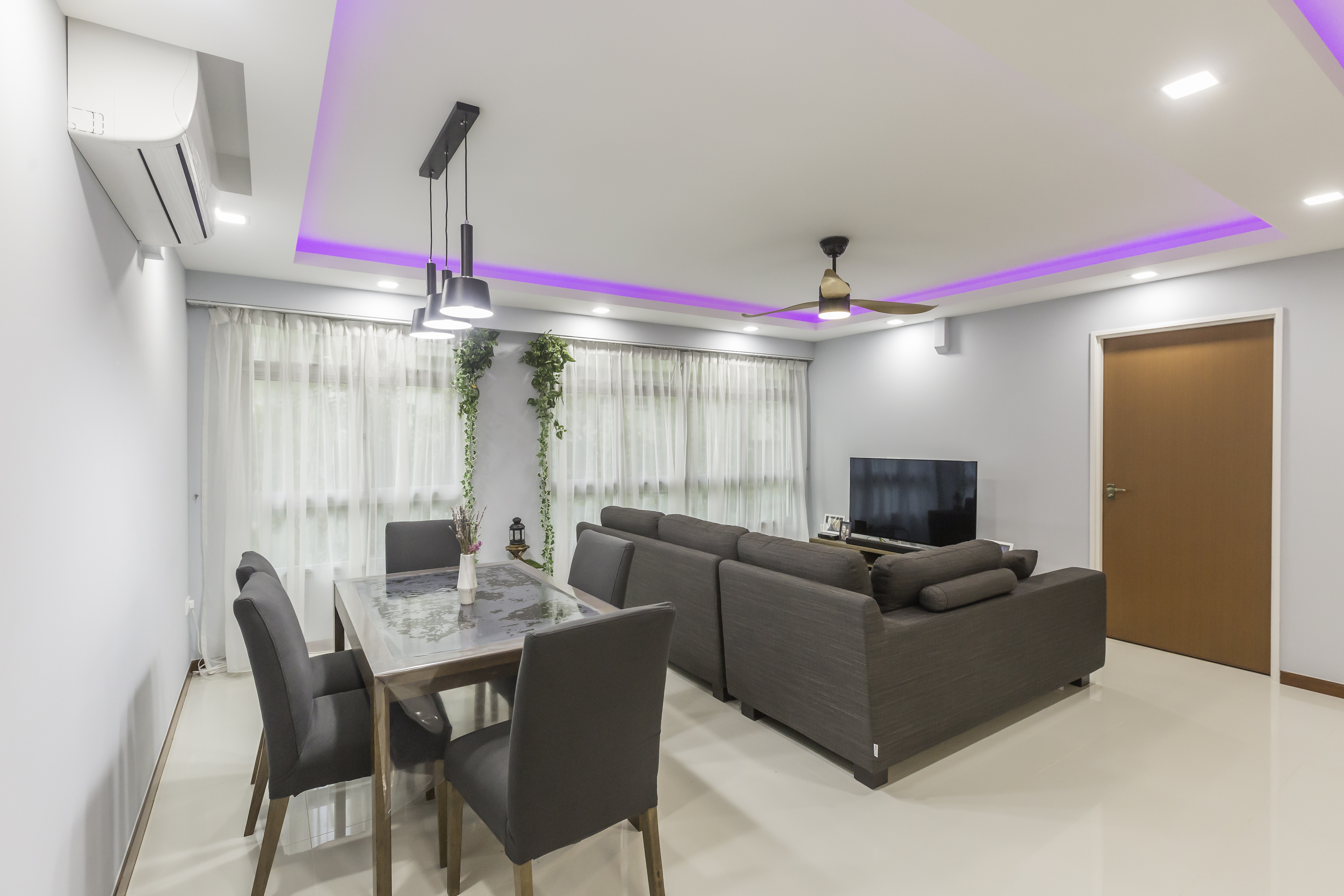 Contemporary, Modern Design - Living Room - HDB 5 Room - Design by Jialux Interior Pte Ltd