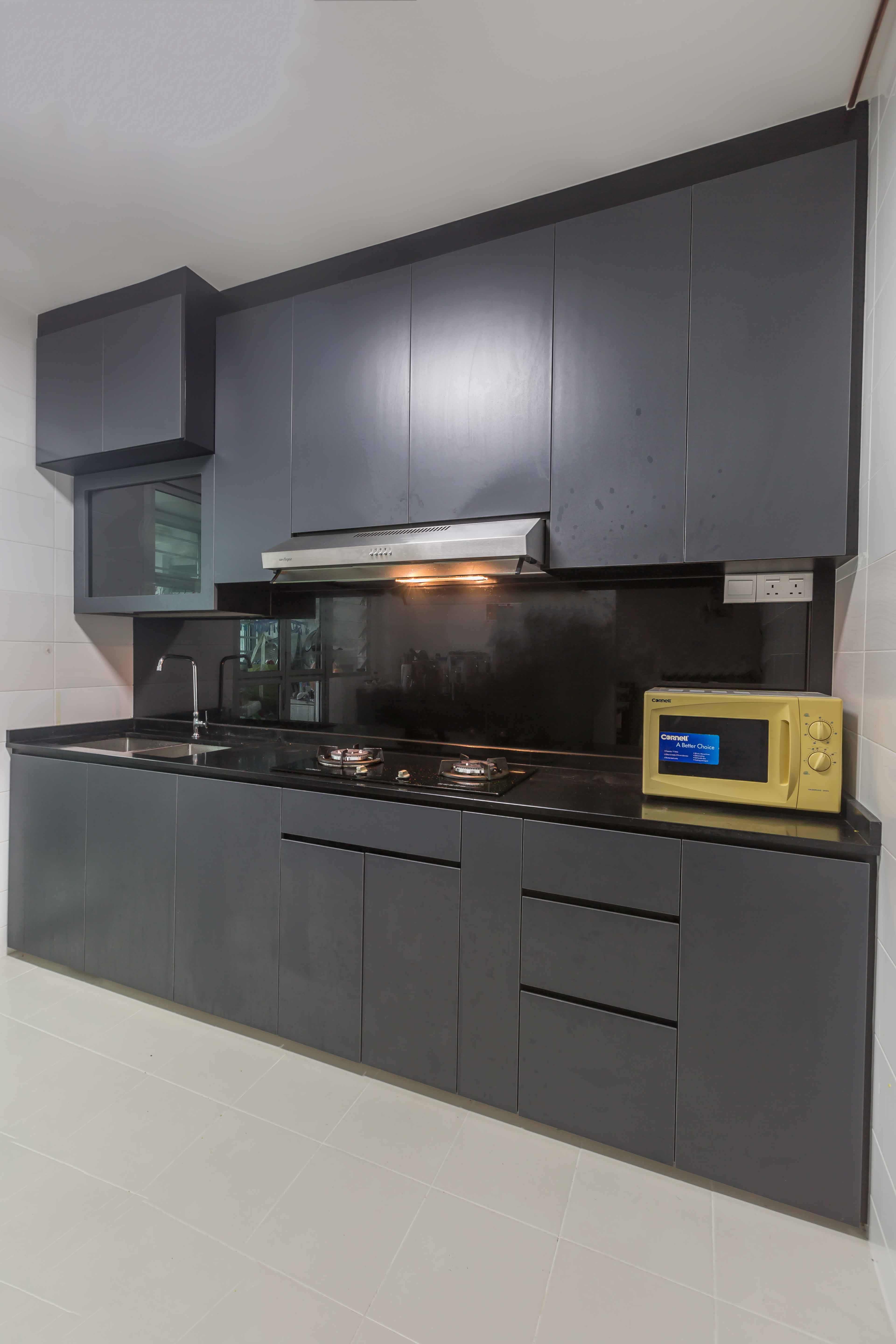 Industrial Design - Kitchen - HDB 4 Room - Design by Jialux Interior Pte Ltd