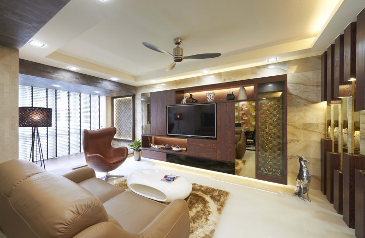 Contemporary Design - Living Room - HDB Executive Apartment - Design by JSR Design
