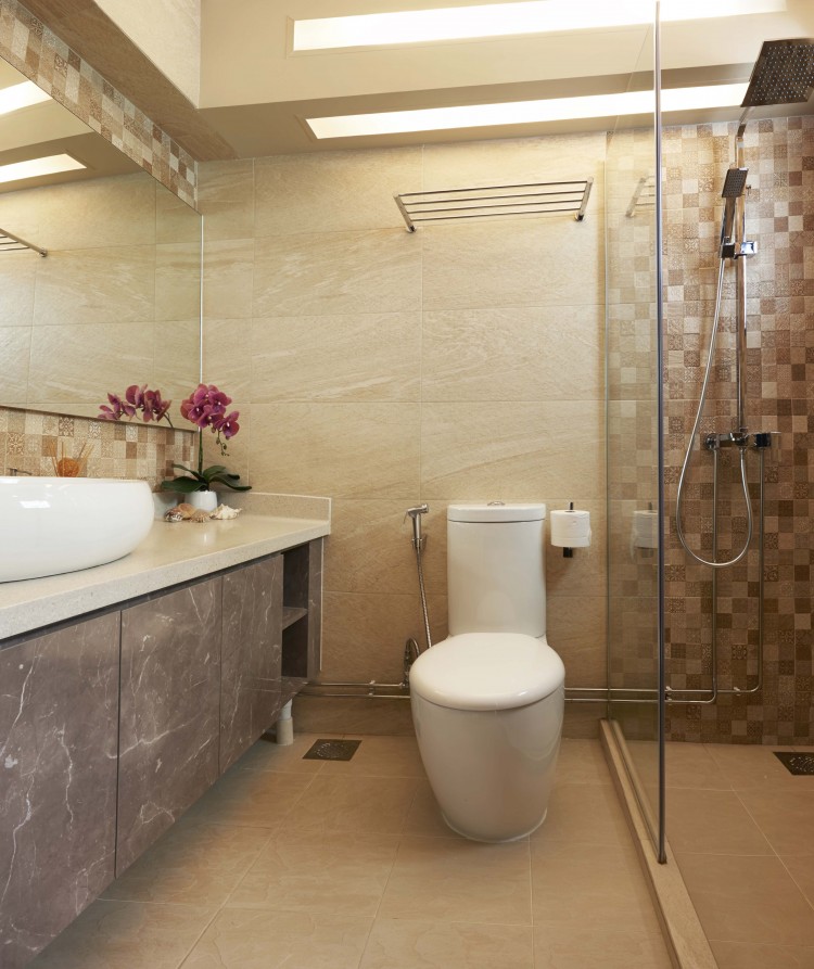 Contemporary Design - Bathroom - HDB Executive Apartment - Design by JSR Design