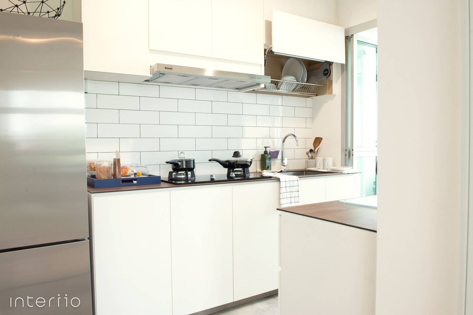 Scandinavian Design - Kitchen - HDB 3 Room - Design by Interiio Pte Ltd