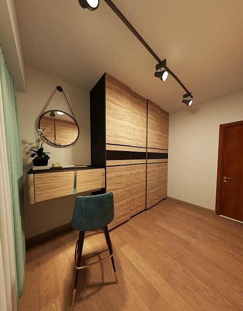 Contemporary Design - Bedroom - HDB 4 Room - Design by Interiio Pte Ltd
