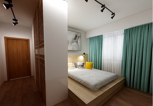 Contemporary Design - Bedroom - HDB 4 Room - Design by Interiio Pte Ltd
