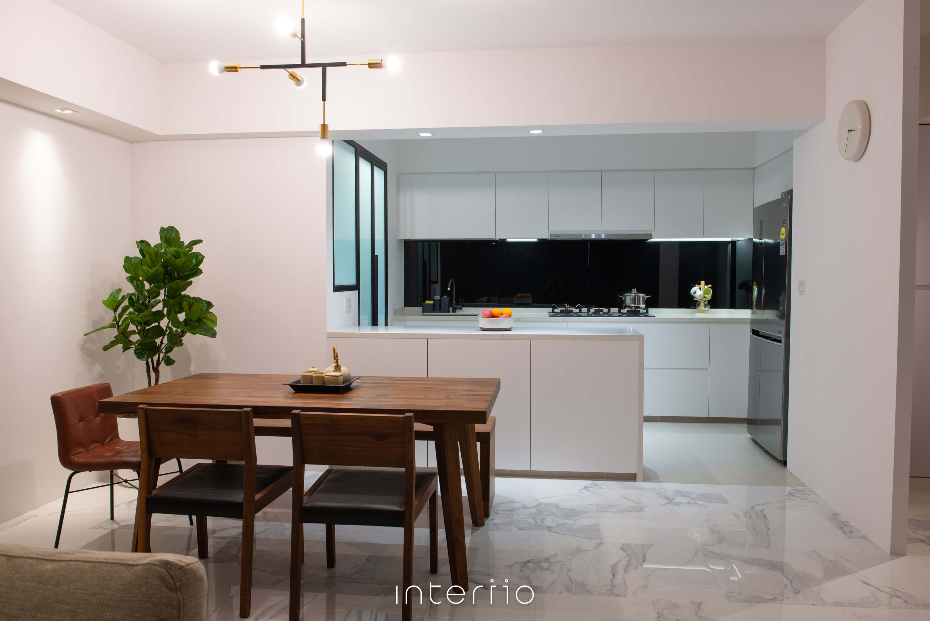 Minimalist, Modern Design - Kitchen - HDB 5 Room - Design by Interiio Pte Ltd