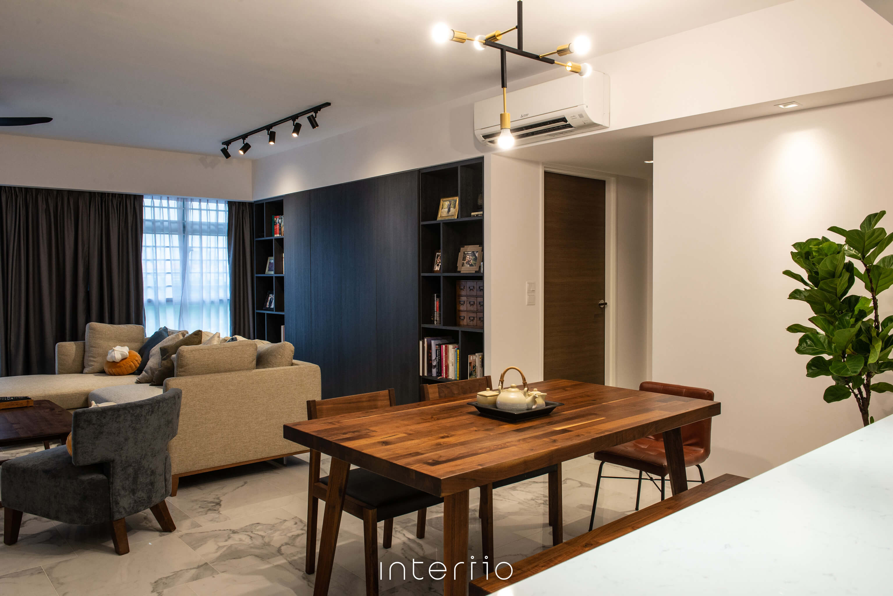 Minimalist, Modern Design - Dining Room - HDB 5 Room - Design by Interiio Pte Ltd