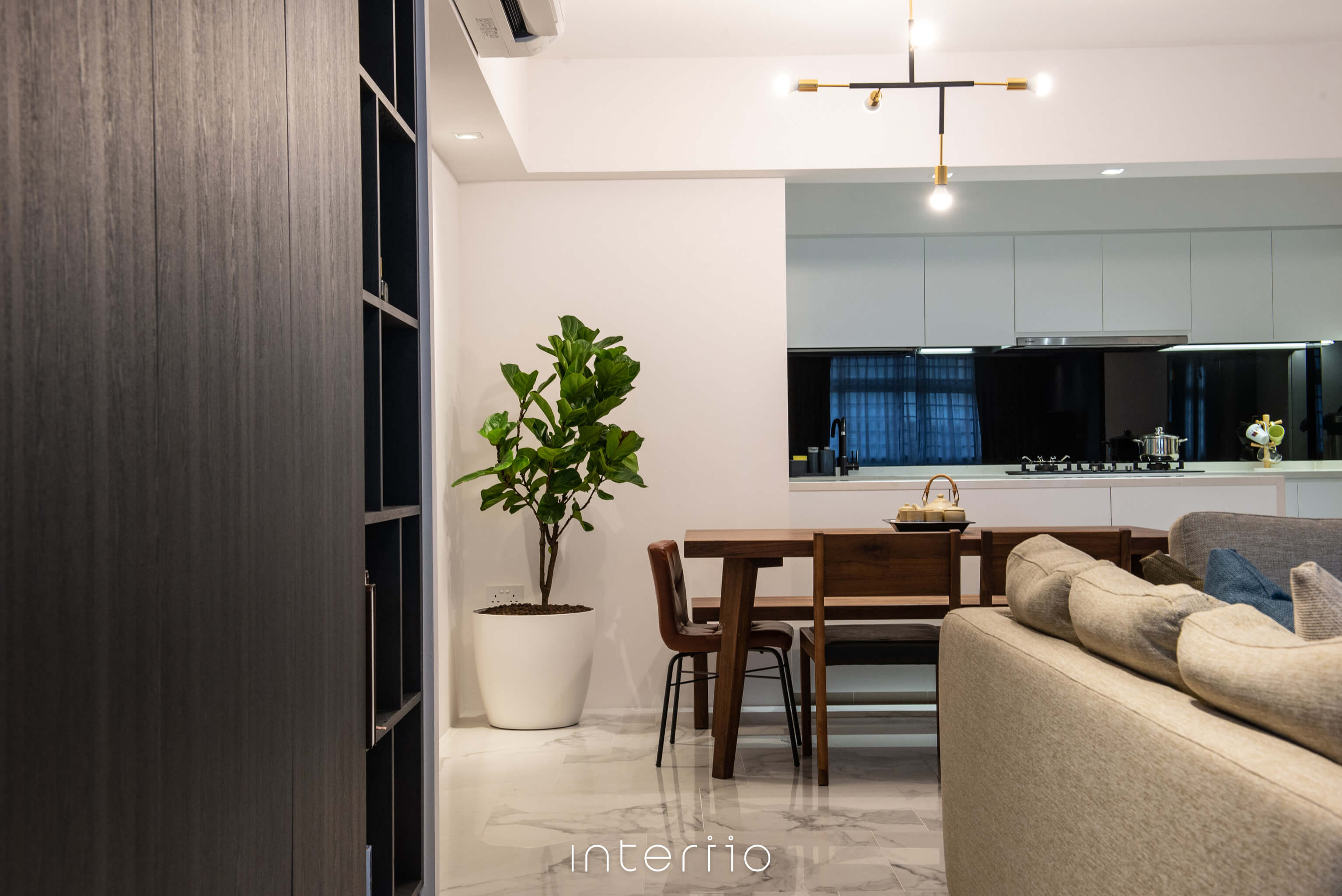Minimalist, Modern Design - Living Room - HDB 5 Room - Design by Interiio Pte Ltd