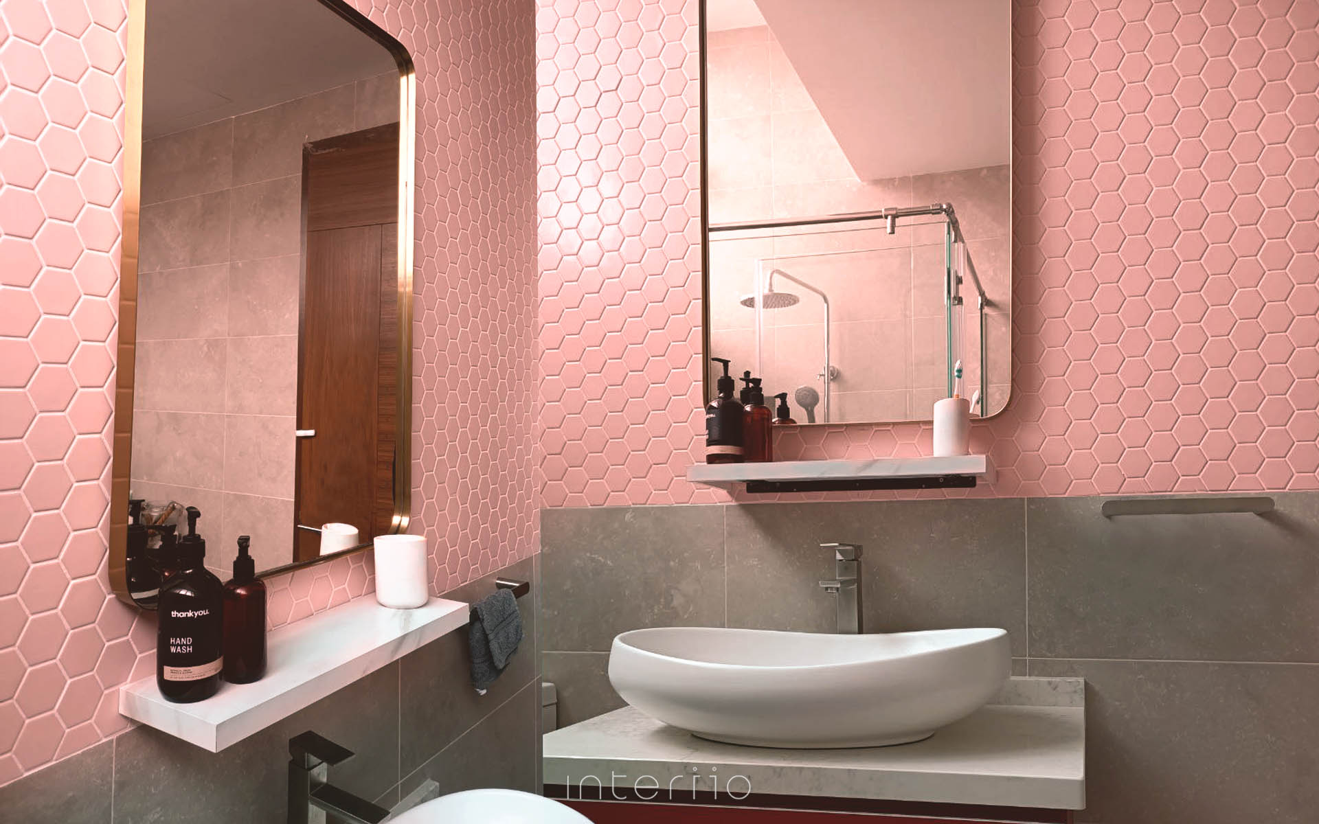 Eclectic, Modern Design - Bathroom - Condominium - Design by Interiio Pte Ltd