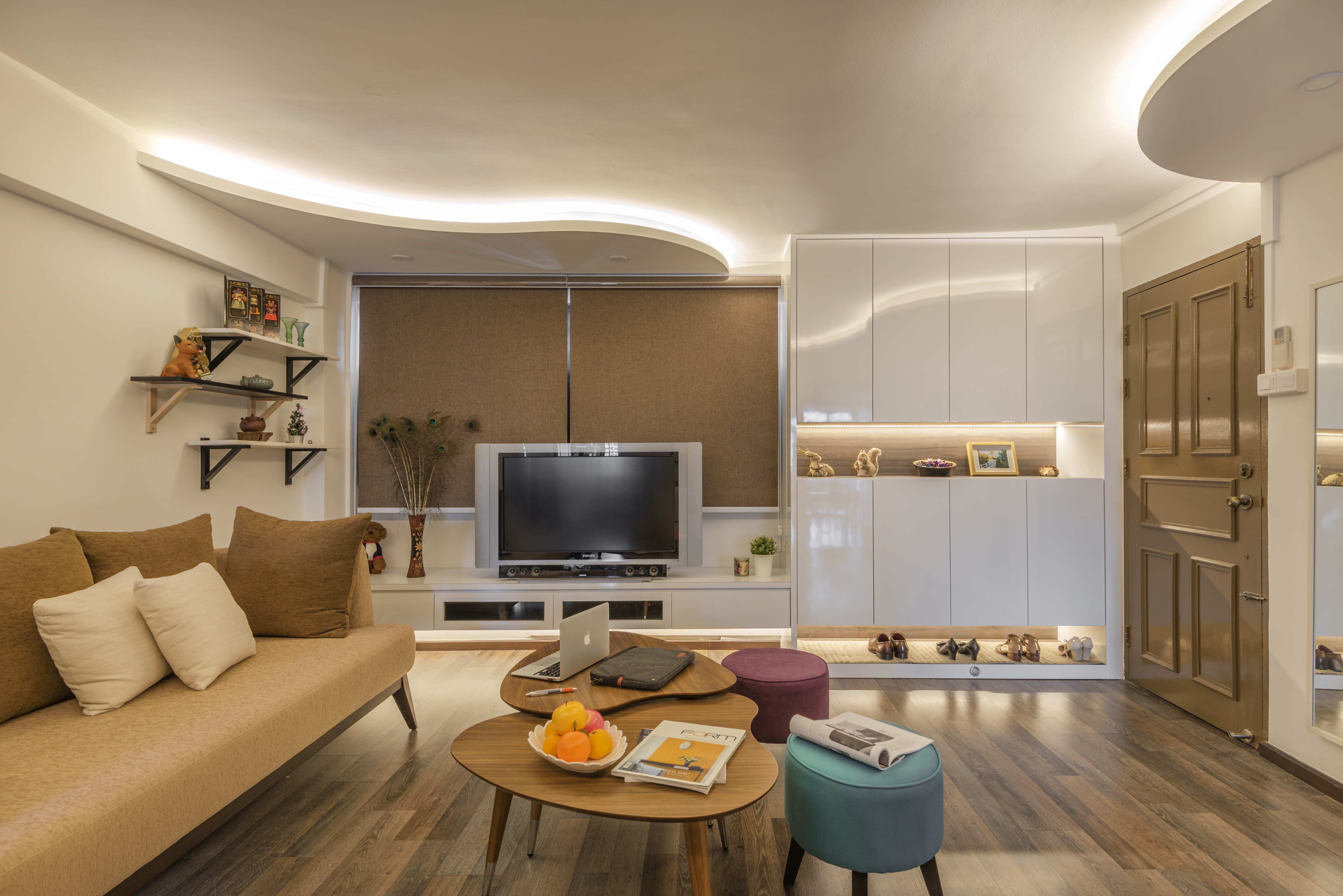 Contemporary Design - Living Room - HDB 4 Room - Design by Le Interi