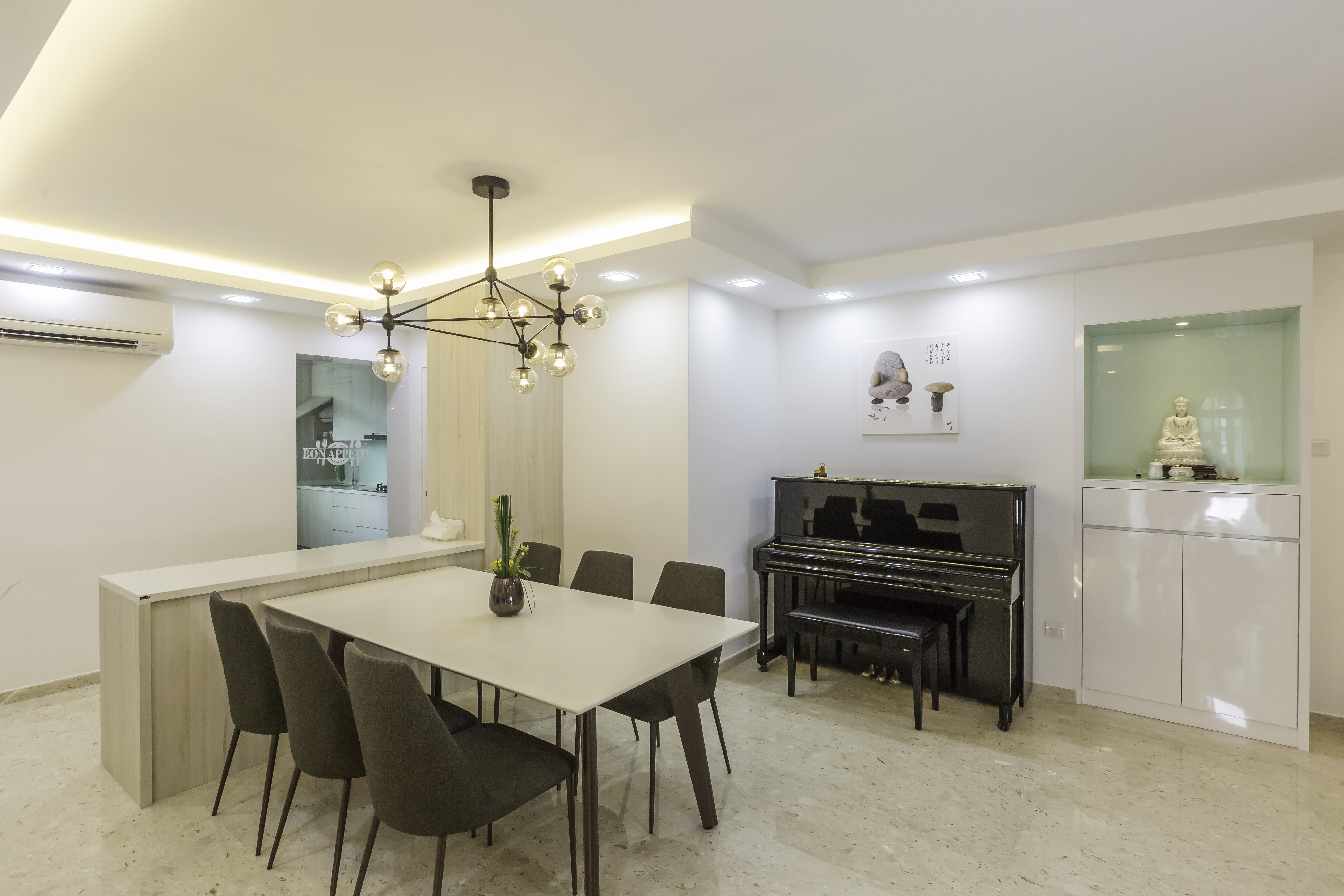 Contemporary Design - Dining Room - HDB 5 Room - Design by Le Interi