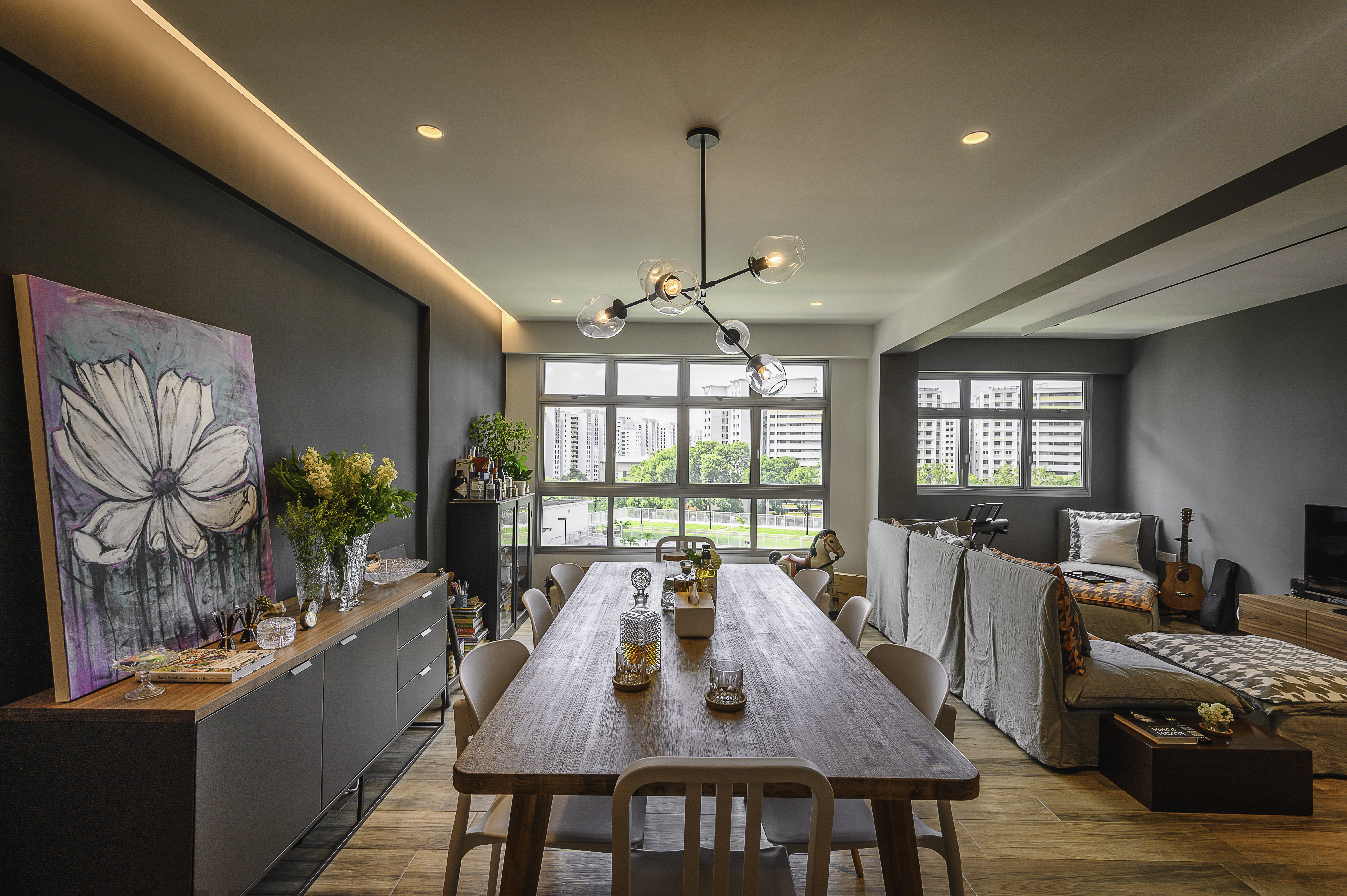 Eclectic, Retro, Rustic Design - Dining Room - HDB 5 Room - Design by Le Interi