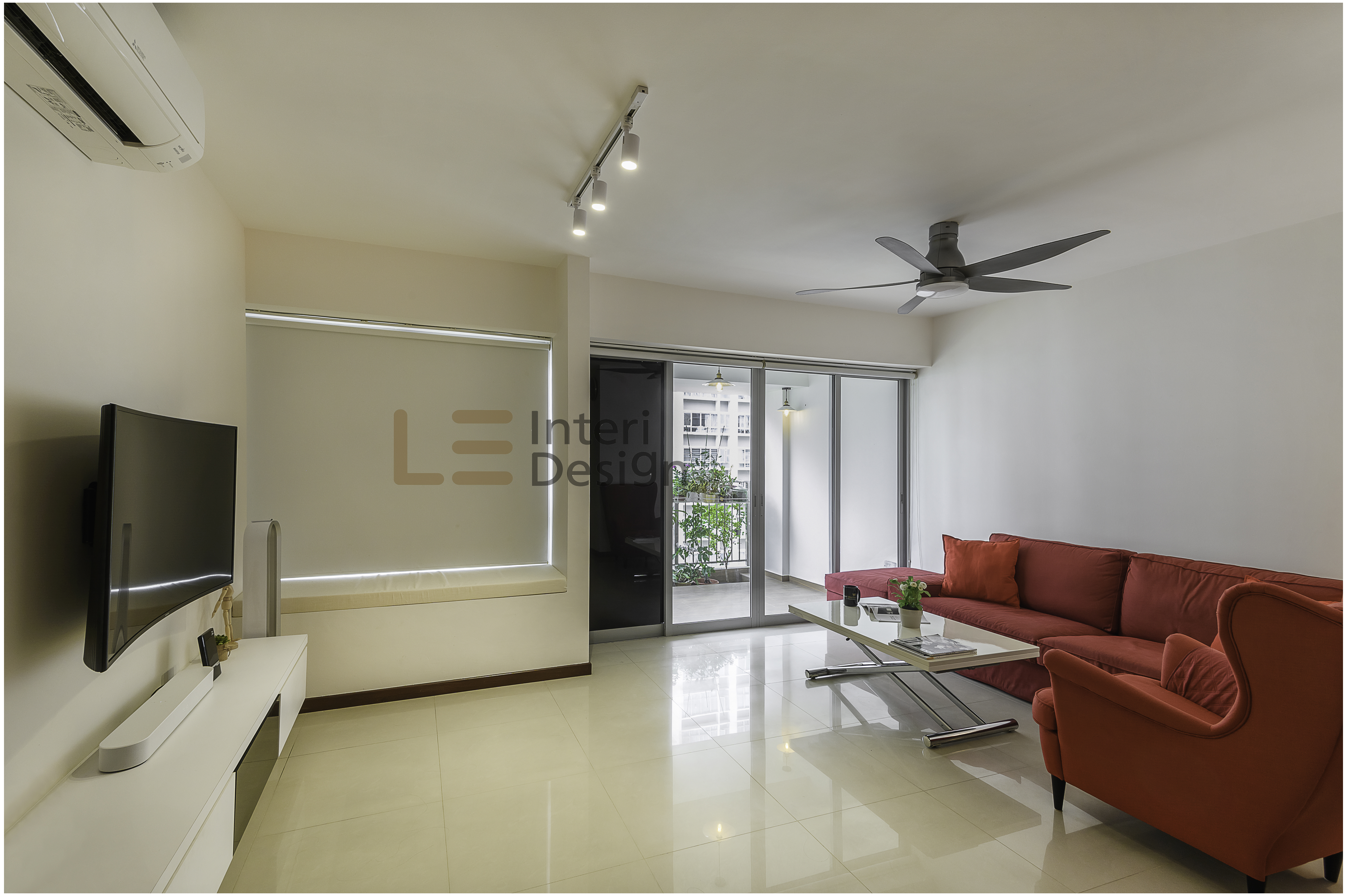 Contemporary, Modern Design - Living Room - HDB 5 Room - Design by Le Interi