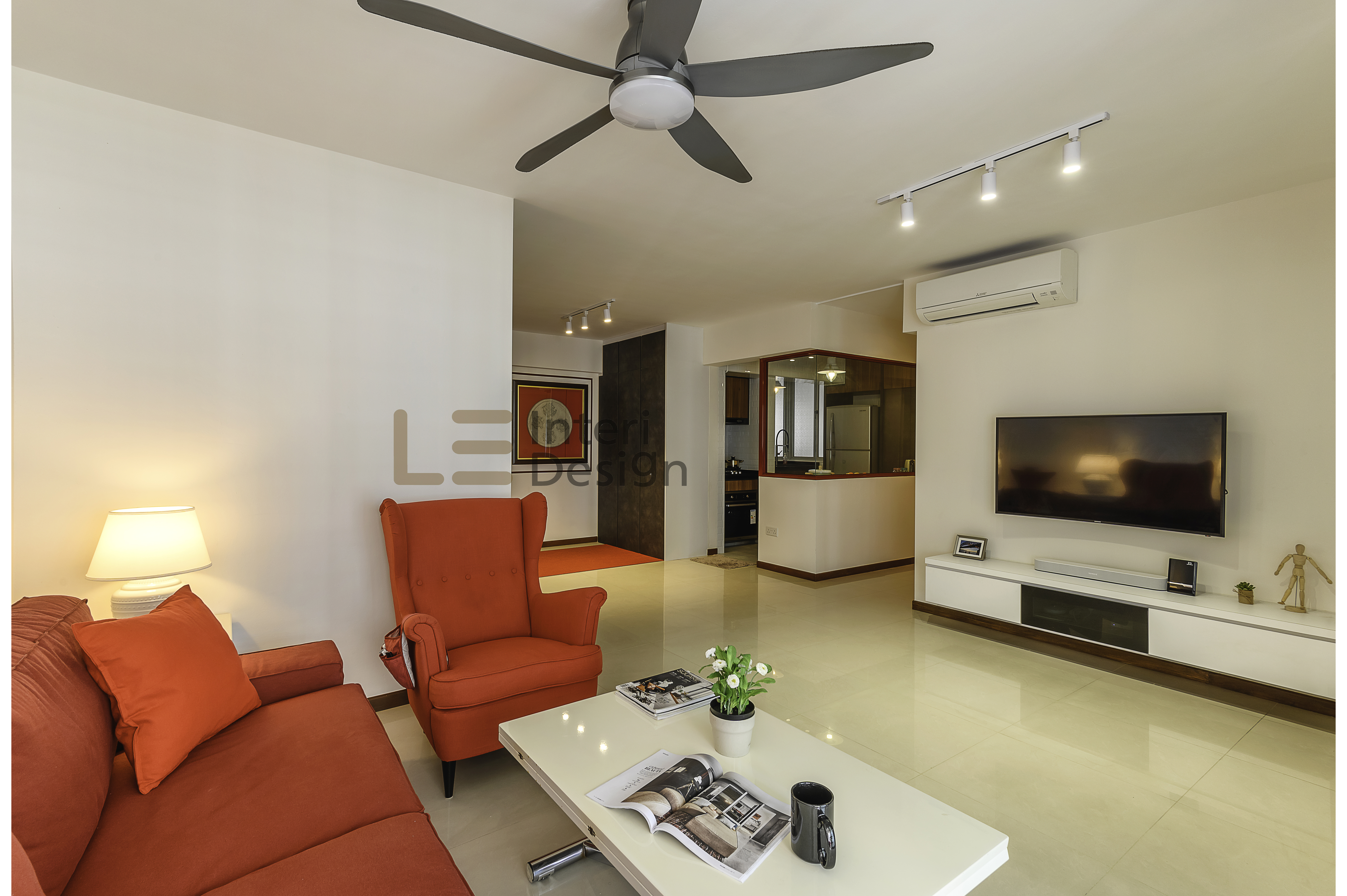 Contemporary, Modern Design - Living Room - HDB 5 Room - Design by Le Interi