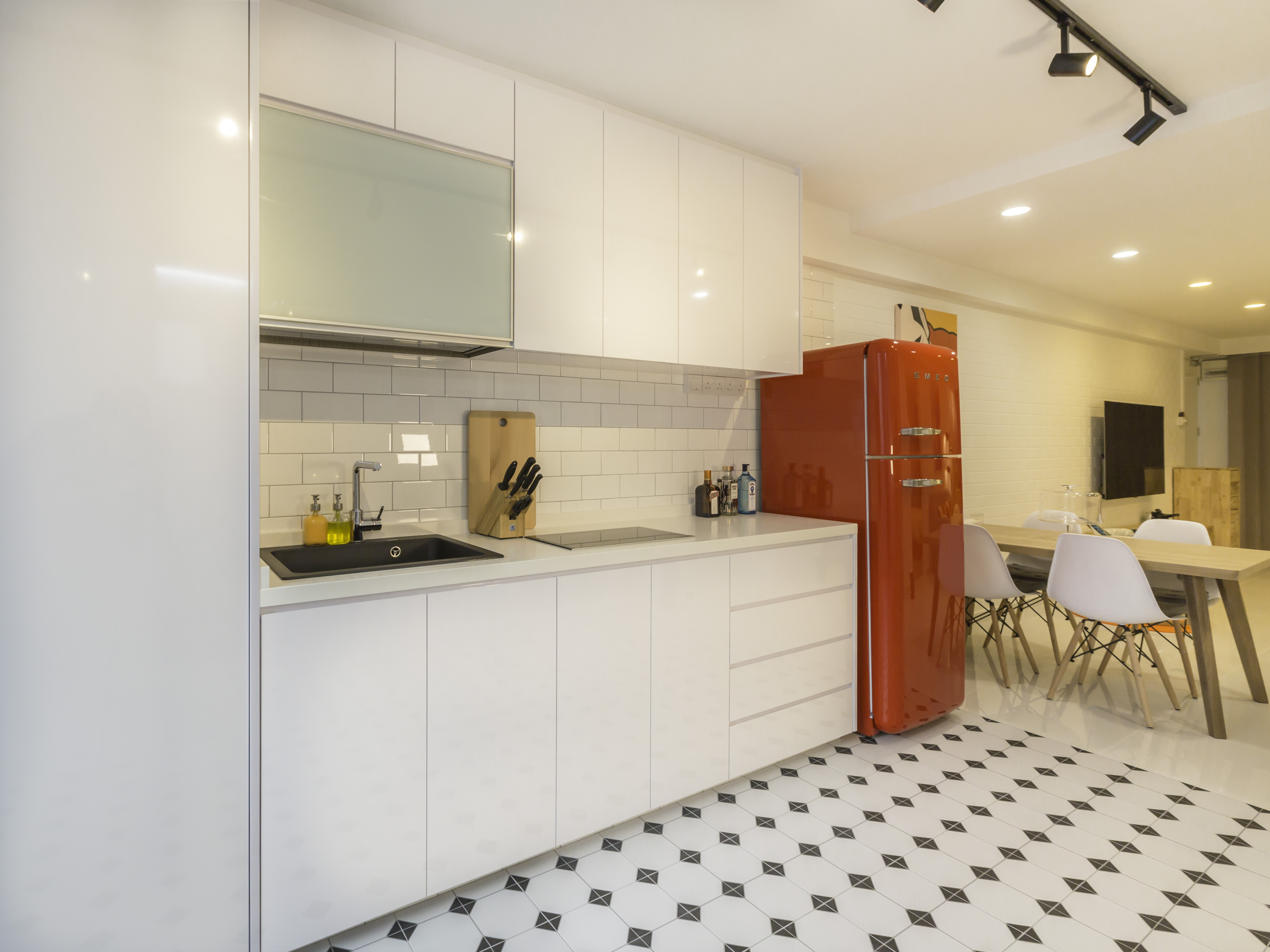 Minimalist, Retro, Scandinavian Design - Kitchen - HDB 3 Room - Design by Le Interi